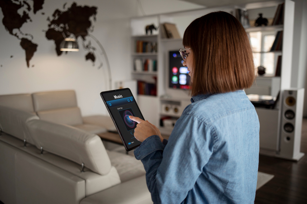 smart home vrouw